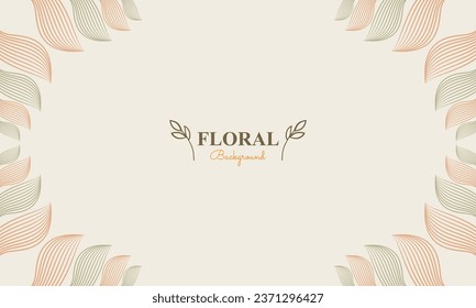 abstract floral background with abstract natural shape, leaf and floral ornament in soft color design