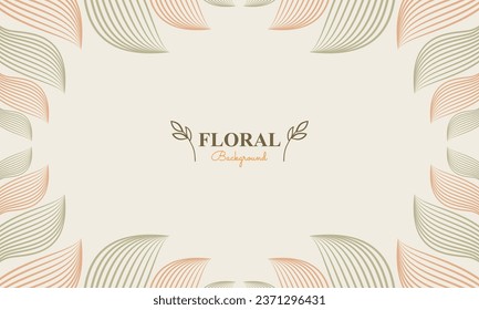 abstract floral background with abstract natural shape, leaf and floral ornament in soft color design