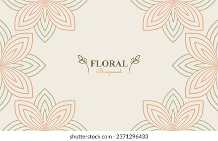 abstract floral background with abstract natural shape, leaf and floral ornament in soft color design