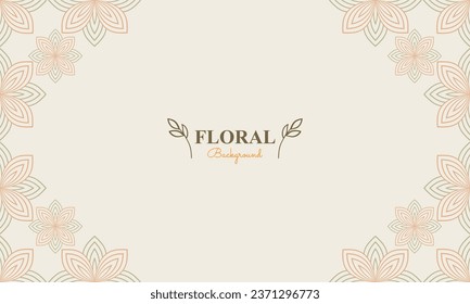 fondo floral abstracto con forma natural abstracta, hoja y adorno floral en diseño de color suave