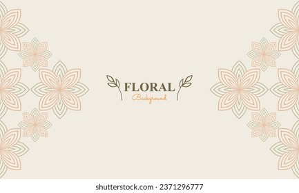 fondo floral abstracto con forma natural abstracta, hoja y adorno floral en diseño de color suave