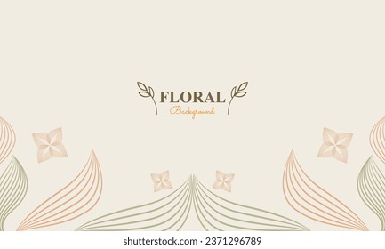 abstract floral background with abstract natural shape, leaf and floral ornament in soft color design
