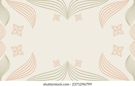 abstract floral background with abstract natural shape, leaf and floral ornament in soft color design
