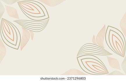 abstract floral background with abstract natural shape, leaf and floral ornament in soft color design