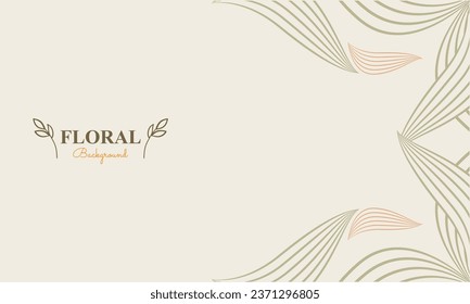 fondo floral abstracto con forma natural abstracta, hoja y adorno floral en diseño de color suave