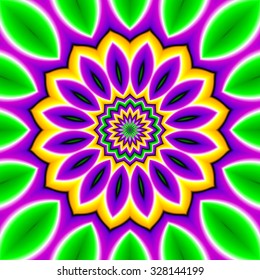 Abstract floral background (optical illusion of movement). Seamless pattern.