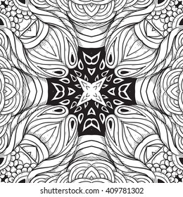 Abstract floral background Oriental ethnic mandala element for holiday, kaleidoscope, medallion, yoga, indian, arabic design
