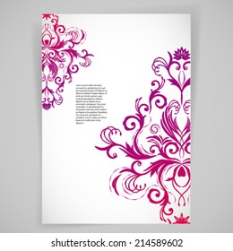 Abstract floral background with oriental flowers.