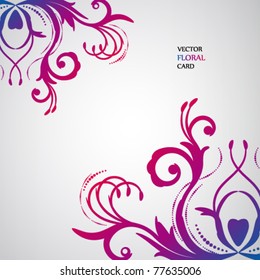 Abstract floral background with oriental flowers.