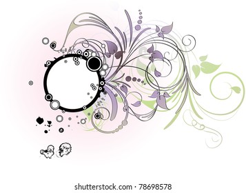 Abstract floral background in pastels