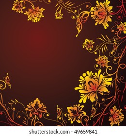 Abstract floral background with pattern