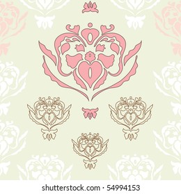 Abstract floral background with pattern