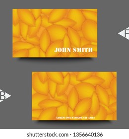 Abstract floral background with petals pattern. Business card template. Eps10 Vector illustration