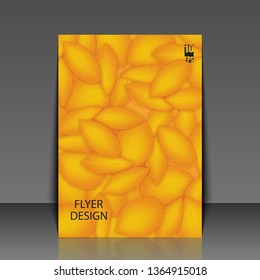 Abstract floral background with petals pattern. Flyer template. Eps10 Vector illustration