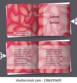 Abstract floral background with petals pattern. Brochure template. Eps10 Vector illustration