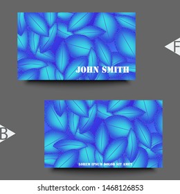 Abstract floral background with petals pattern. Business card template. Eps10 Vector illustration
