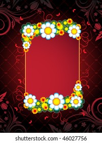 Abstract floral background with place for background