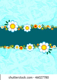 Abstract floral background with place for background
