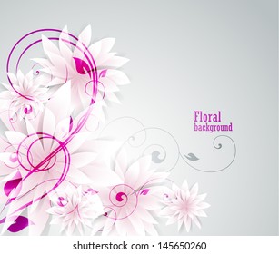 Abstract floral background with place for text