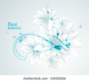 Abstract floral background with place for text