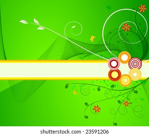 Abstract floral background with place for  text