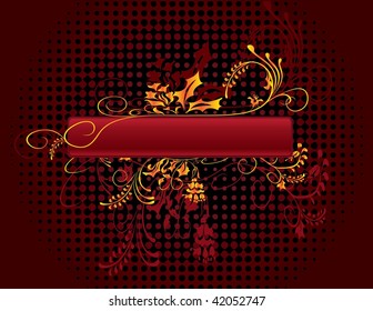 Abstract floral background with place for text