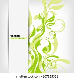 abstract floral background with place for your text - vector illustration