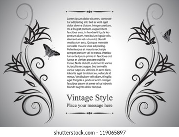 Abstract floral background with place for your text.