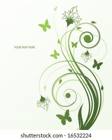 abstract floral background with place for your text