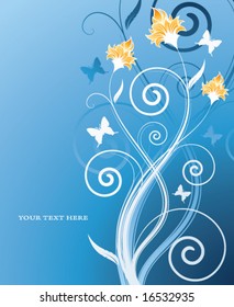 abstract floral background with place for your text