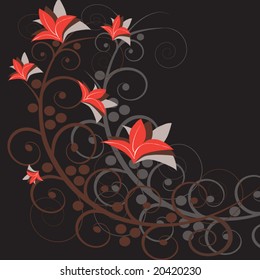 Abstract floral background with place for your text