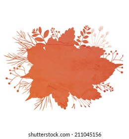 Abstract floral background with place for your text. Vector eps 10