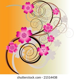abstract floral background with place for your text