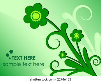 Abstract floral background with place for your text