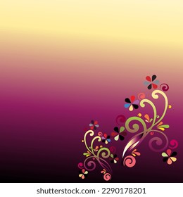 Abstract floral background with place for your text. EPS10 vector.