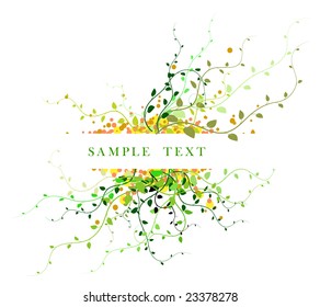 Abstract floral background with place for your text (green)