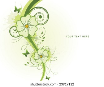 abstract floral background with place for your text