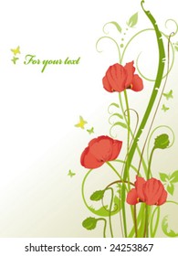 abstract floral background with place for your text