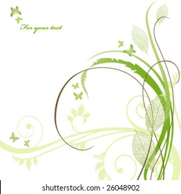 Abstract floral background with place for your text