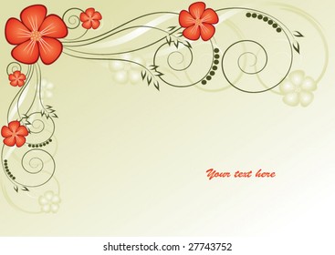abstract floral background with place for your text
