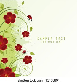 abstract floral background with place for your text