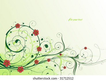 abstract floral background with place for your text