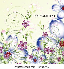 abstract floral background with place for your text