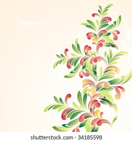fondo floral abstracto con lugar para el texto