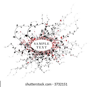 Abstract floral background with place for your text