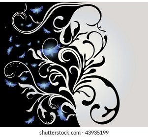 abstract floral background with place for your text