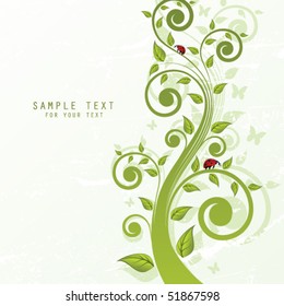 Abstract floral background with place for your text