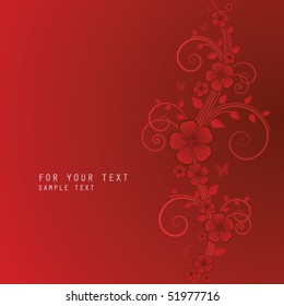 Abstract floral background with place for your text