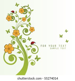  abstract floral background with place for your text