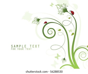 abstract floral background with place for your tex